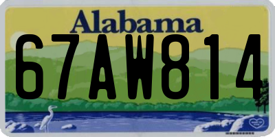 AL license plate 67AW814