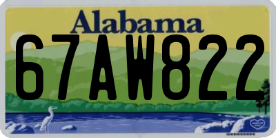 AL license plate 67AW822