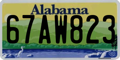 AL license plate 67AW823