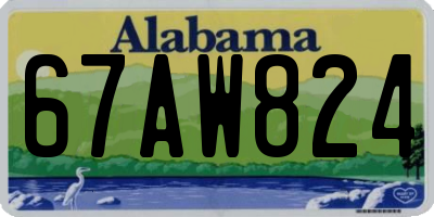 AL license plate 67AW824