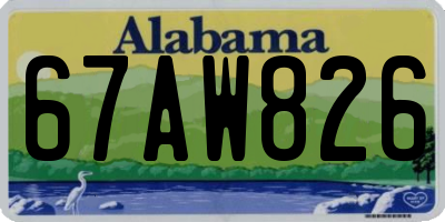 AL license plate 67AW826