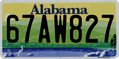 AL license plate 67AW827