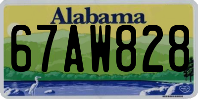 AL license plate 67AW828