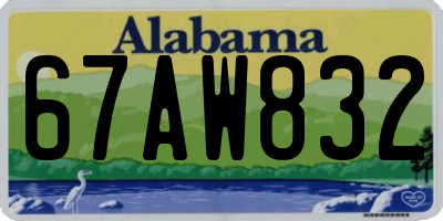 AL license plate 67AW832