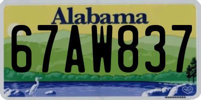 AL license plate 67AW837