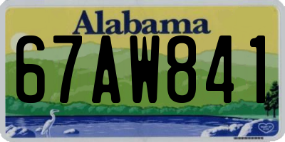 AL license plate 67AW841