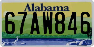 AL license plate 67AW846