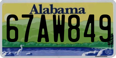 AL license plate 67AW849