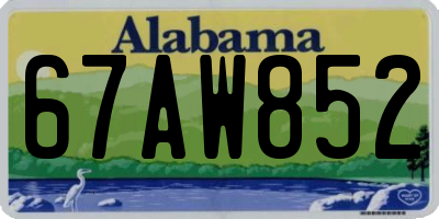 AL license plate 67AW852