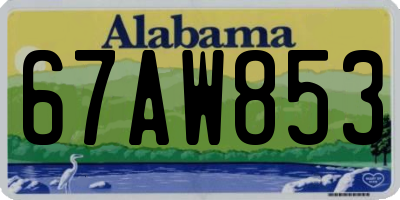 AL license plate 67AW853