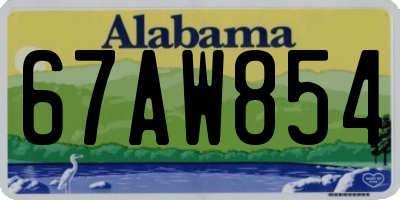 AL license plate 67AW854