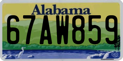 AL license plate 67AW859