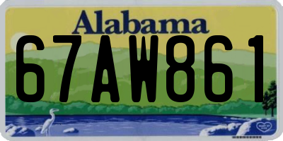 AL license plate 67AW861