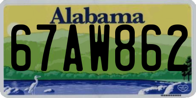 AL license plate 67AW862