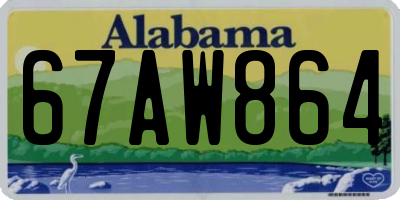 AL license plate 67AW864