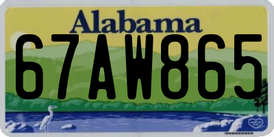 AL license plate 67AW865