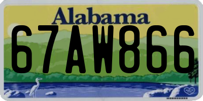 AL license plate 67AW866