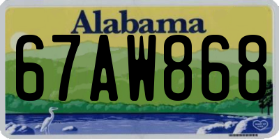AL license plate 67AW868