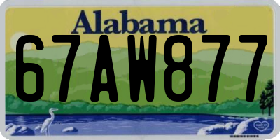 AL license plate 67AW877