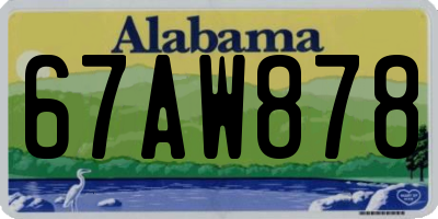 AL license plate 67AW878