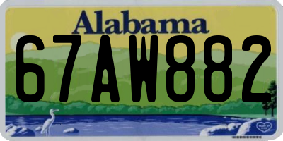 AL license plate 67AW882