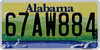 AL license plate 67AW884