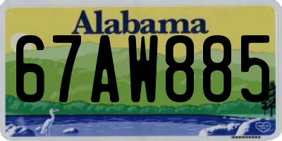 AL license plate 67AW885
