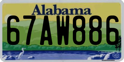 AL license plate 67AW886
