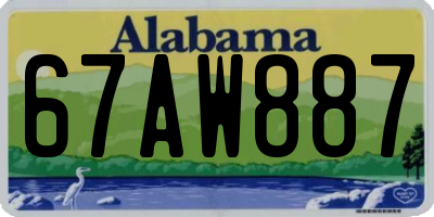 AL license plate 67AW887