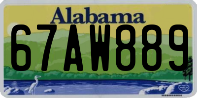 AL license plate 67AW889