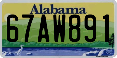 AL license plate 67AW891