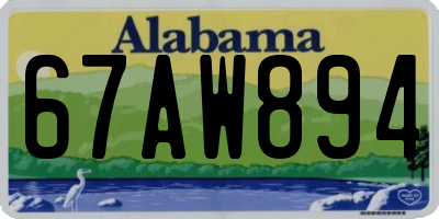 AL license plate 67AW894