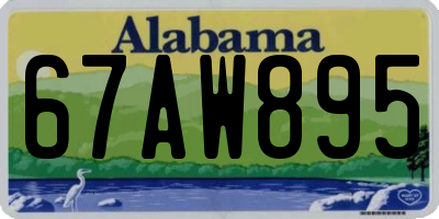 AL license plate 67AW895