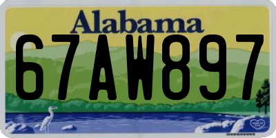 AL license plate 67AW897