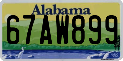 AL license plate 67AW899