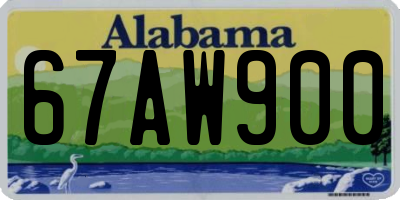 AL license plate 67AW900