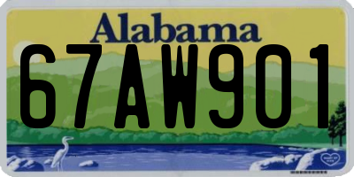 AL license plate 67AW901