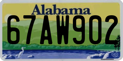 AL license plate 67AW902