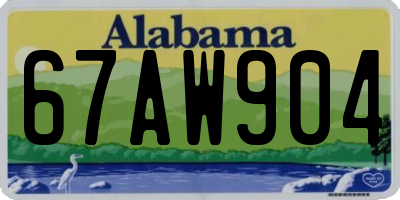 AL license plate 67AW904