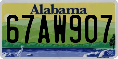 AL license plate 67AW907