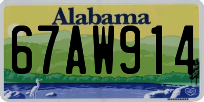 AL license plate 67AW914
