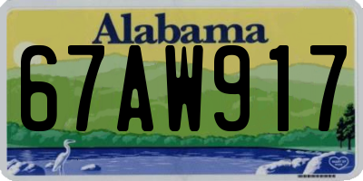 AL license plate 67AW917