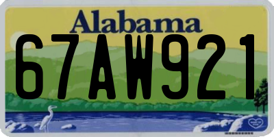 AL license plate 67AW921