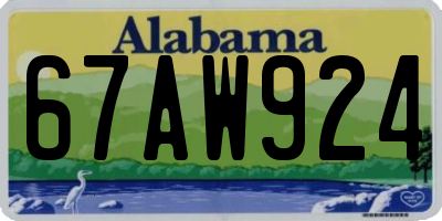 AL license plate 67AW924