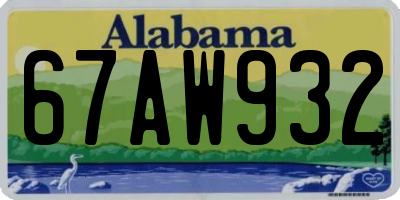 AL license plate 67AW932