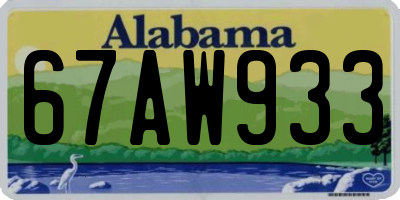 AL license plate 67AW933
