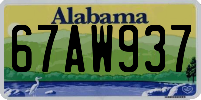 AL license plate 67AW937
