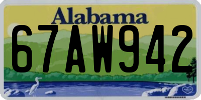 AL license plate 67AW942