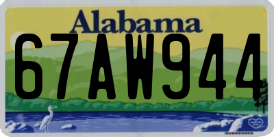 AL license plate 67AW944