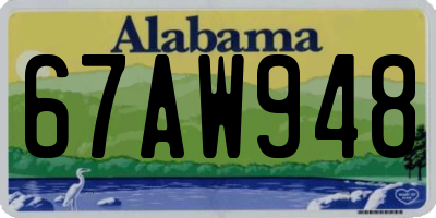 AL license plate 67AW948